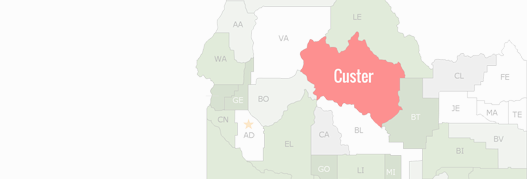 Custer County Map