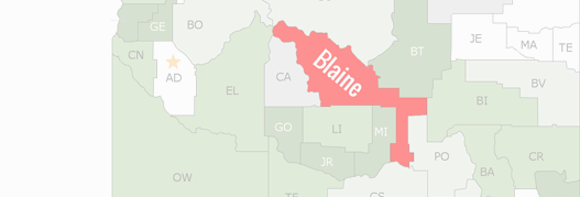 Blaine County Map