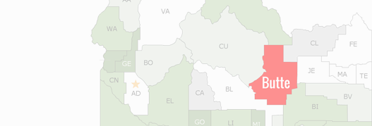 Butte County Map