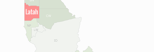 Latah County Map