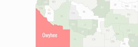 Owyhee County Map